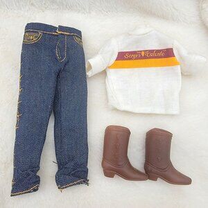 Vintage 1982 Sergio Valente Doll Outfit Boots Toy Time Action Figure Fashion